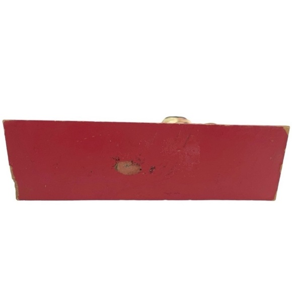 Vintage Cast Iron Paul Revere Soldier Nut Cracker on Red Wood Base Collectible - Picture 6 of 9